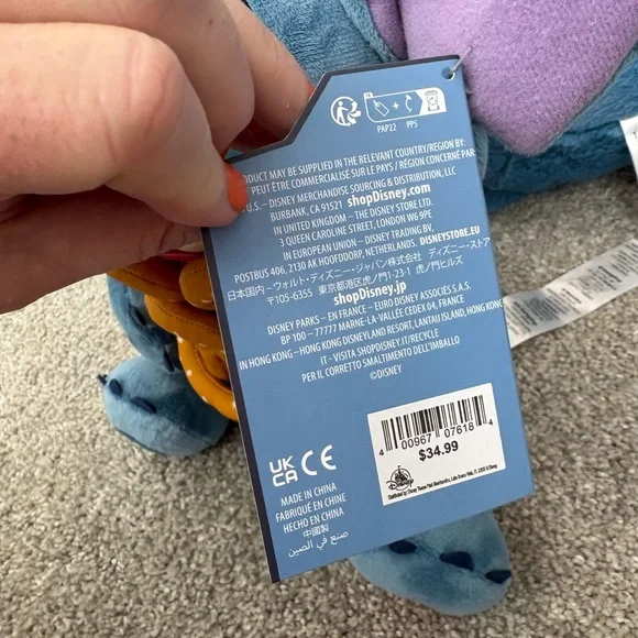 NWT Disney Stitch Plush Toy with Pretzel Stitch attacks snacks limited - Picture 3 of 11